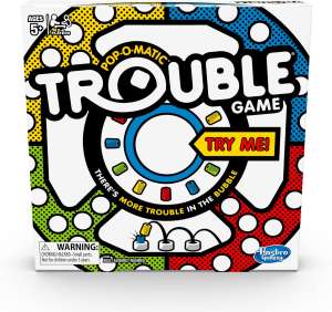 Hasbro Gaming Trouble Board Game for Kids Ages 5 and Up 2-4 Players